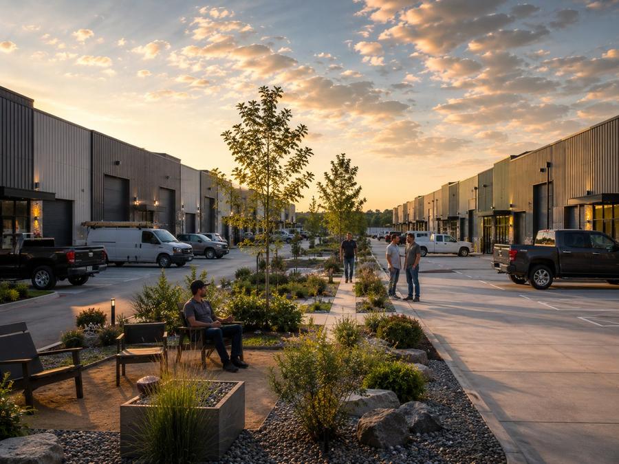 Commercial retail center render